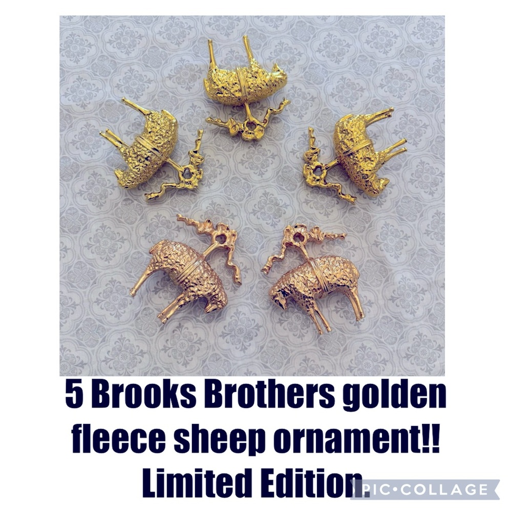 5 Brooks Brothers Golden Fleece sheep ornament!! Limited Edition.